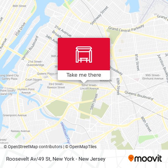 Mapa de Roosevelt Av/49 St