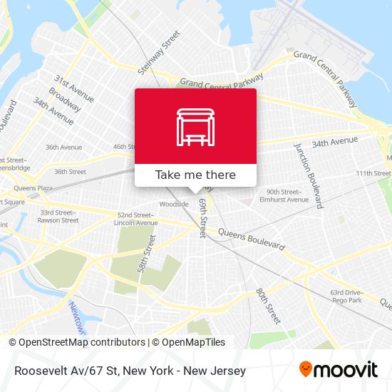 Roosevelt Av/67 St map