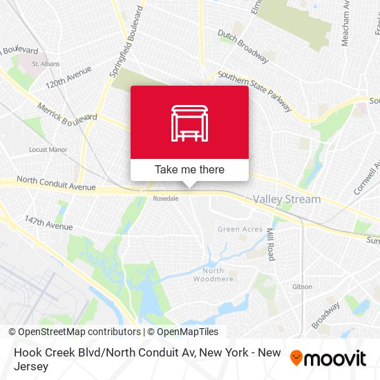 Hook Creek Blvd / North Conduit Av map