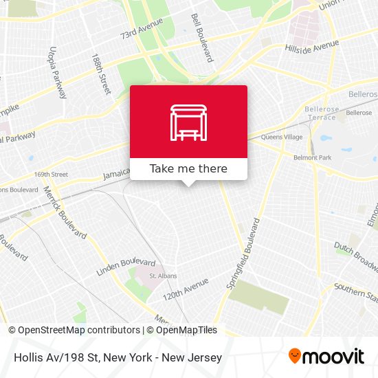 Hollis Av/198 St map