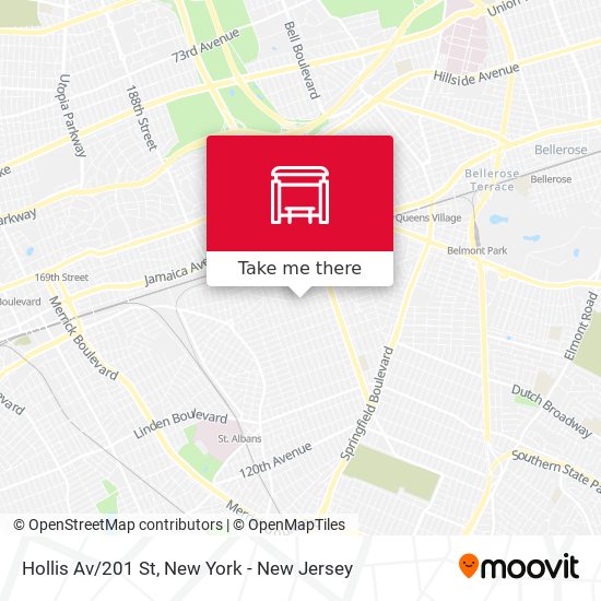 Hollis Av/201 St map