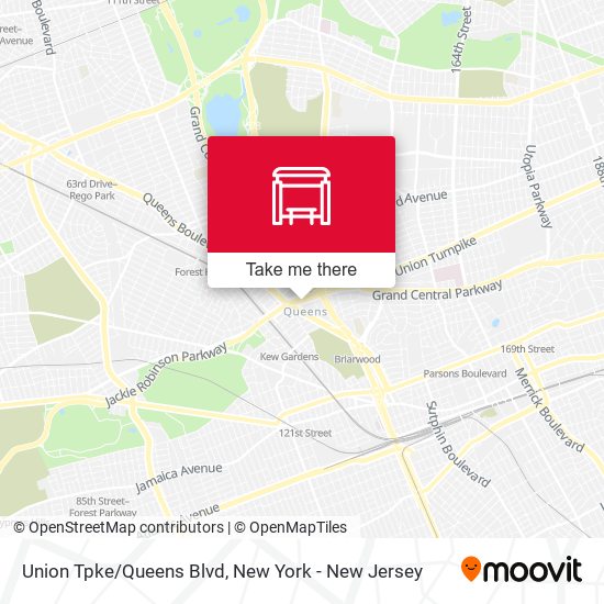Union Tpke/Queens Blvd map