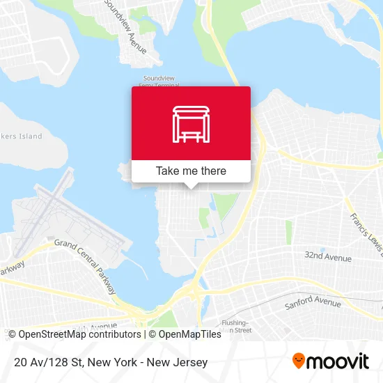 20 Av/128 St map