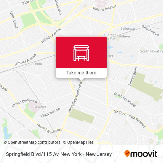 Mapa de Springfield Blvd/115 Av