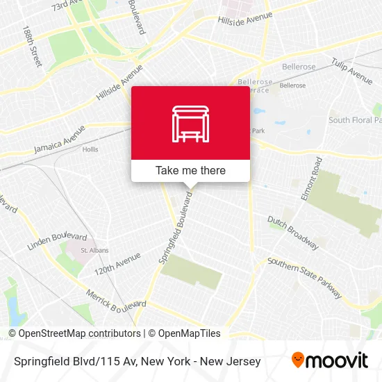 Springfield Blvd/115 Av map