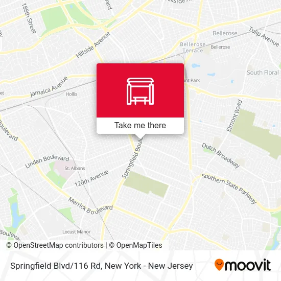 Springfield Blvd/116 Rd map