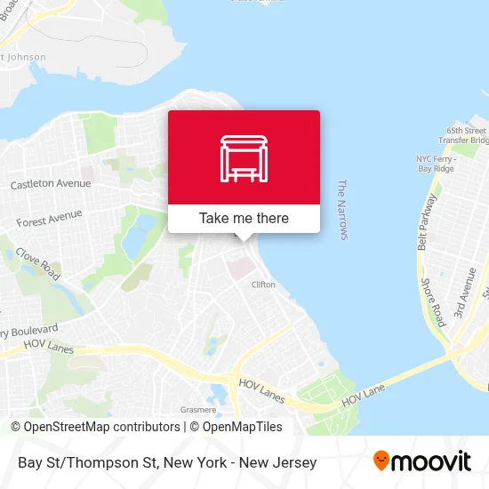 Bay St/Thompson St map