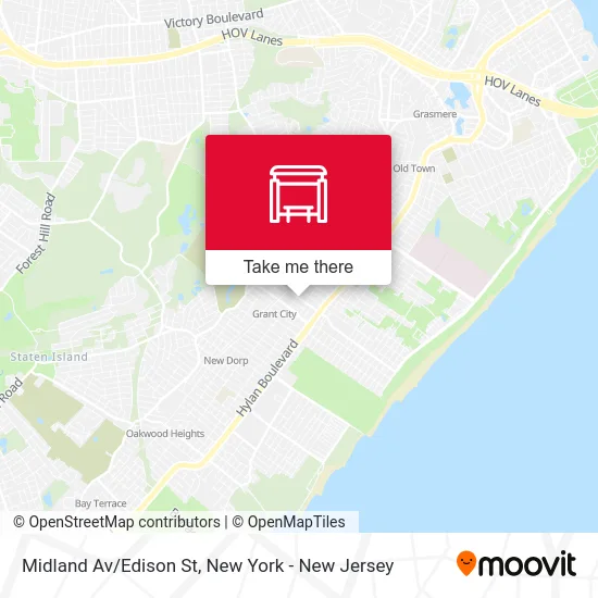 Midland Av/Edison St map