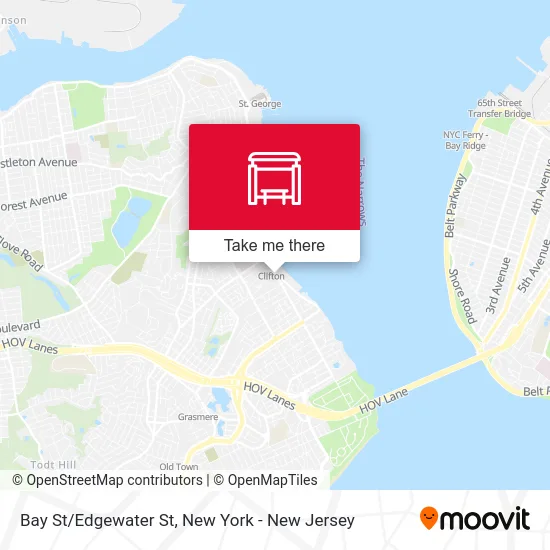 Bay St/Edgewater St map