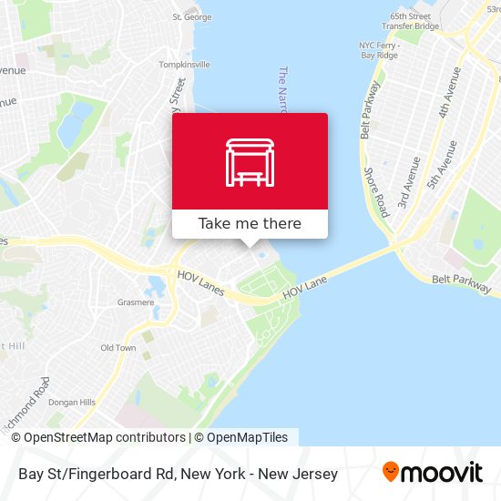 Bay St/Fingerboard Rd map