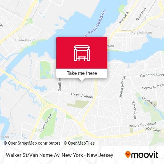 Walker St/Van Name Av map