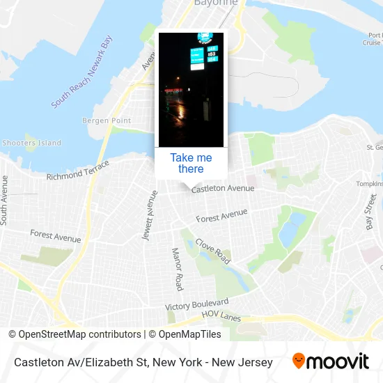 Castleton Av/Elizabeth St map