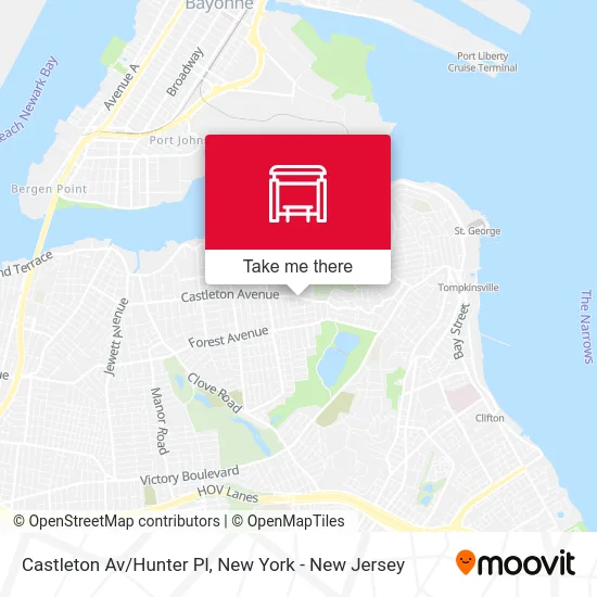Castleton Av/Hunter Pl map