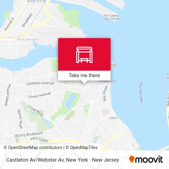 Castleton Av/Webster Av map