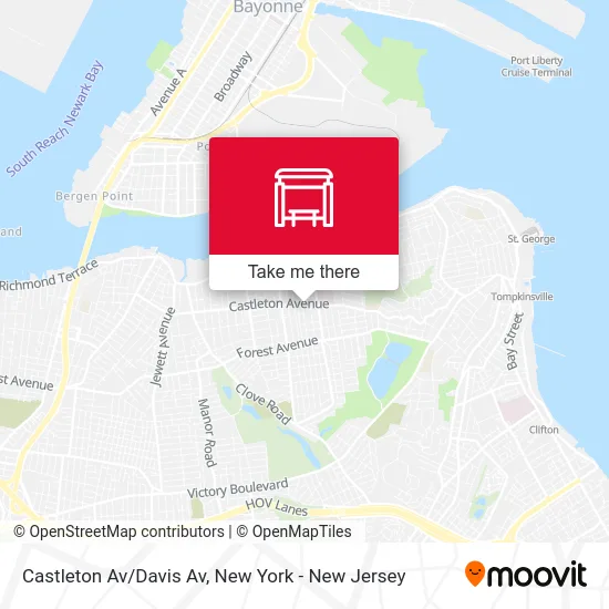 Castleton Av/Davis Av map