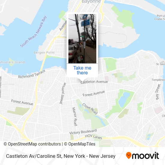 Castleton Av/Caroline St map
