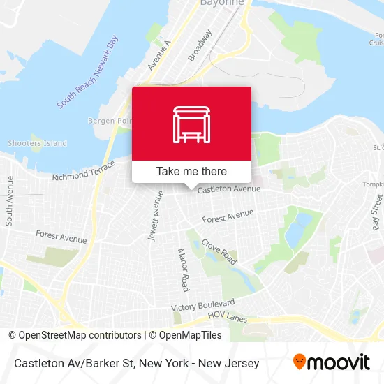 Castleton Av/Barker St map