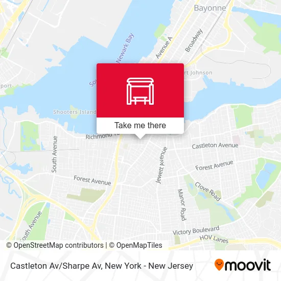 Castleton Av/Sharpe Av map