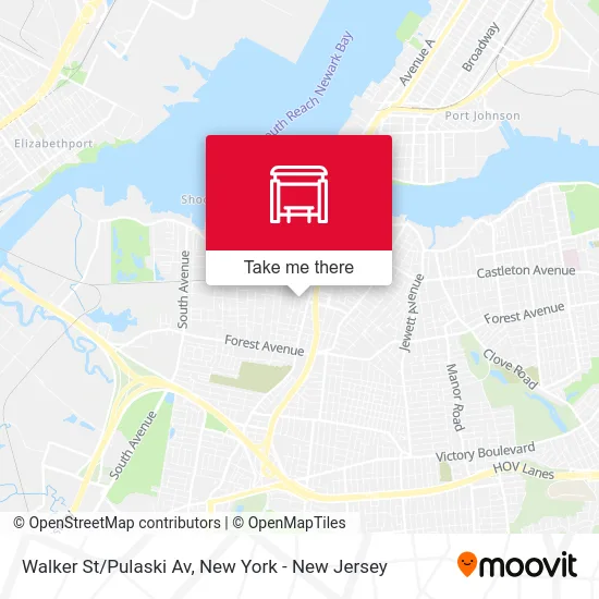 Walker St/Pulaski Av map