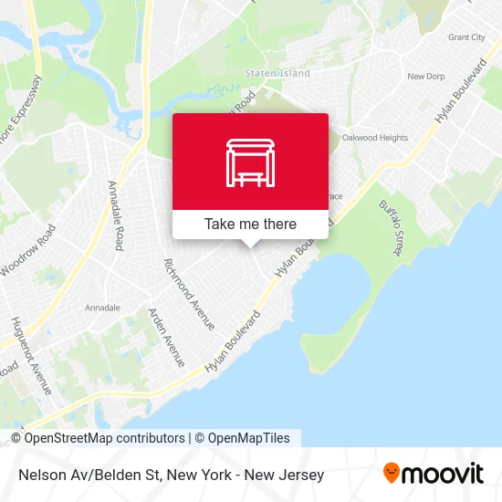 Nelson Av/Belden St map