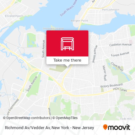 Richmond Av/Vedder Av map
