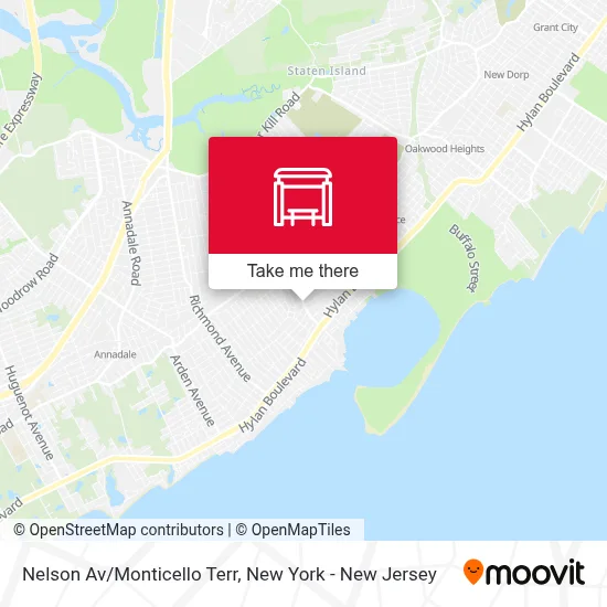 Nelson Av/Monticello Terr map
