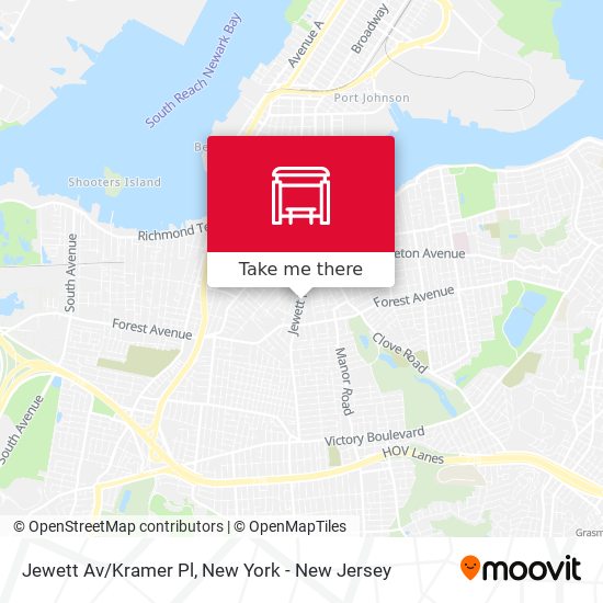 Jewett Av/Kramer Pl map