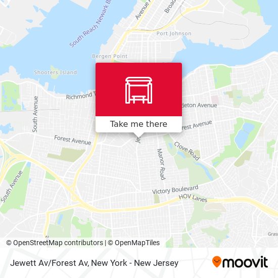 Mapa de Jewett Av/Forest Av