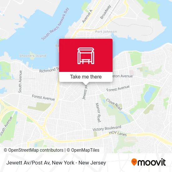 Jewett Av/Post Av map