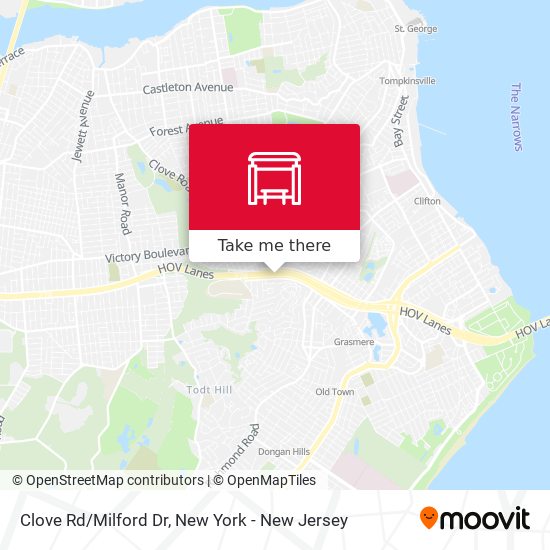 Mapa de Clove Rd/Milford Dr