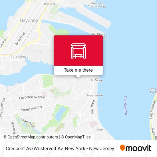 Crescent Av/Westervelt Av map