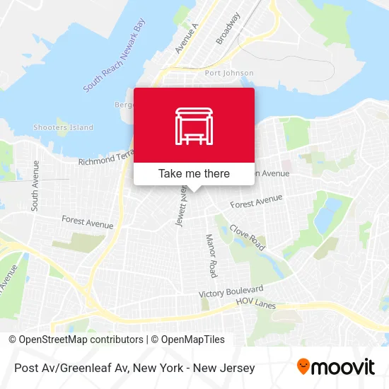 Post Av/Greenleaf Av map
