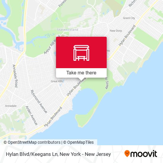 Mapa de Hylan Blvd/Keegans Ln