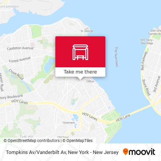 Mapa de Tompkins Av/Vanderbilt Av