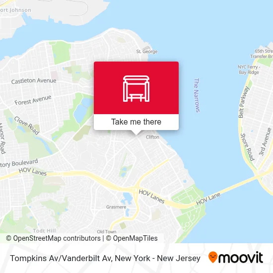 Tompkins Av/Vanderbilt Av map
