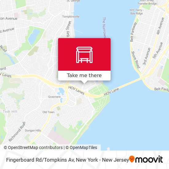 Mapa de Fingerboard Rd/Tompkins Av