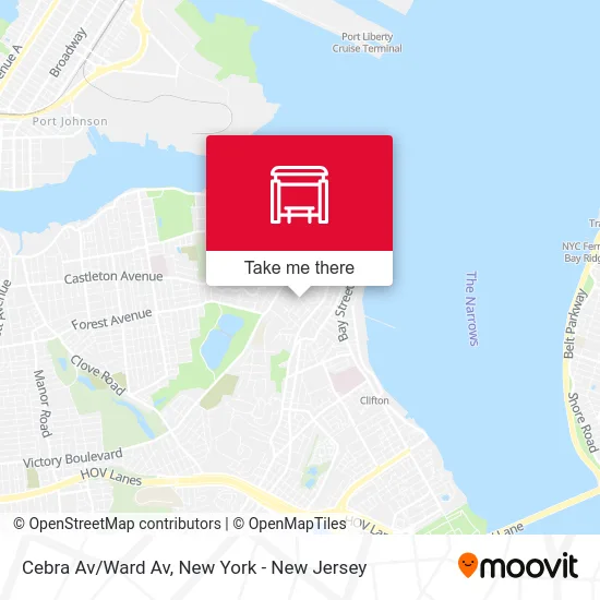 Cebra Av/Ward Av map