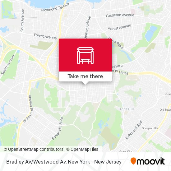 Mapa de Bradley Av/Westwood Av