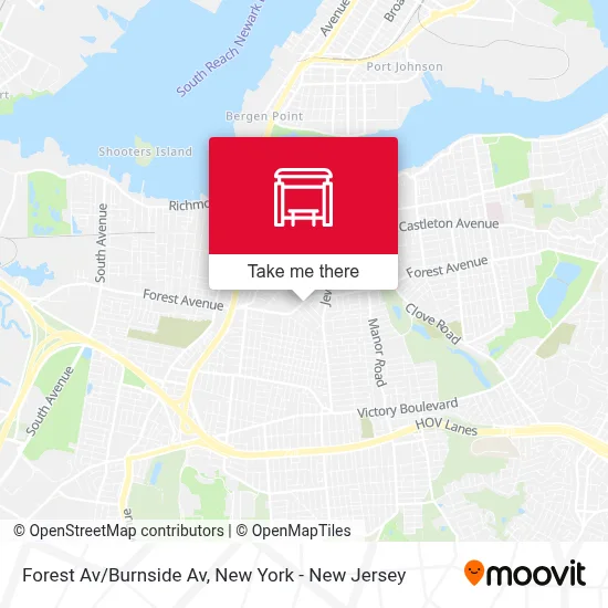 Forest Av/Burnside Av map