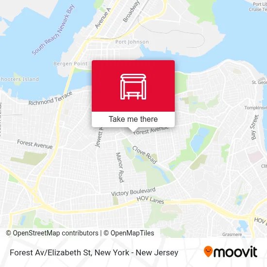 Forest Av/Elizabeth St map