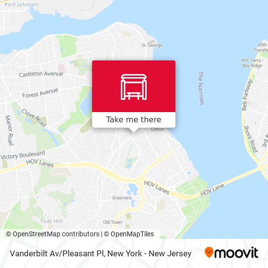 Vanderbilt Av/Pleasant Pl map