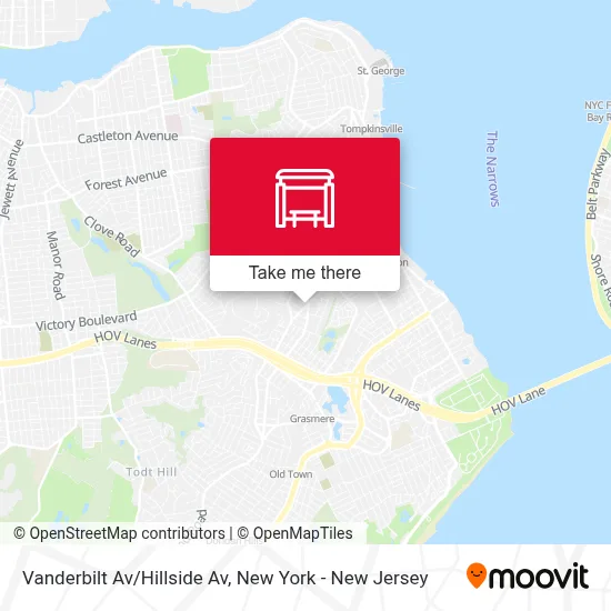 Vanderbilt Av/Hillside Av map