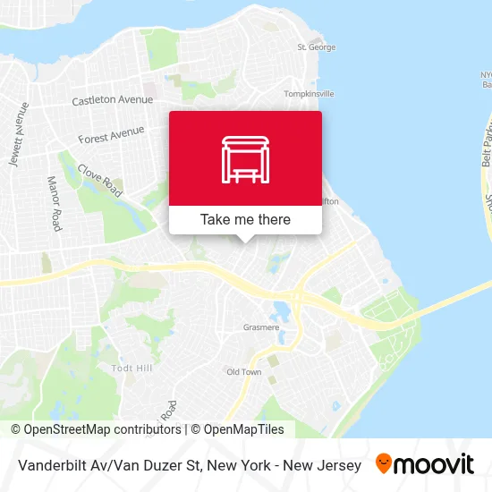 Vanderbilt Av/Van Duzer St map