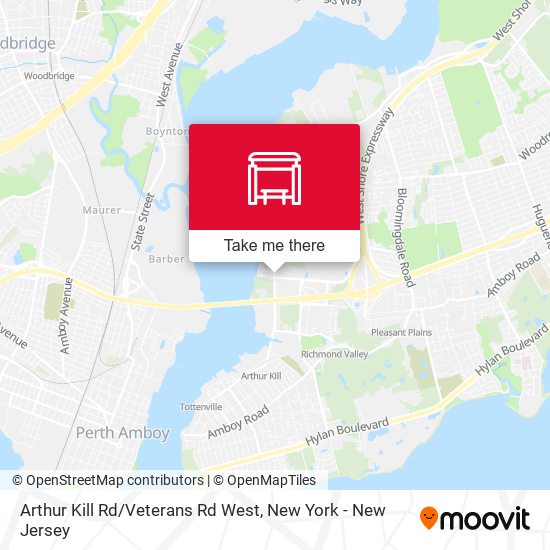 Arthur Kill Rd / Veterans Rd West map