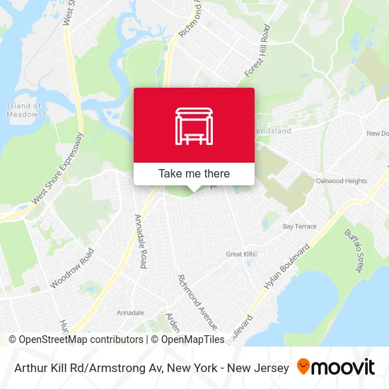 Arthur Kill Rd/Armstrong Av map