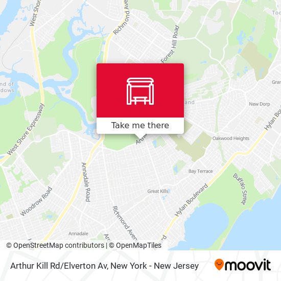Arthur Kill Rd/Elverton Av map