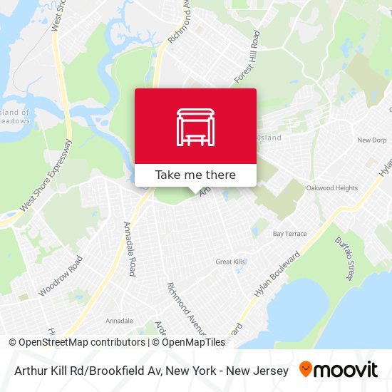 Mapa de Arthur Kill Rd/Brookfield Av