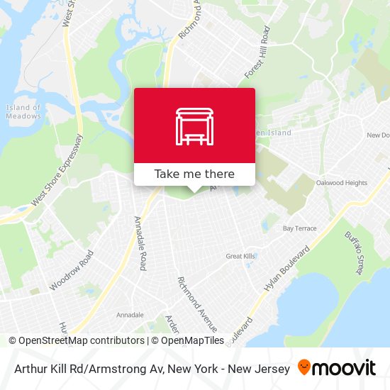 Arthur Kill Rd/Armstrong Av map