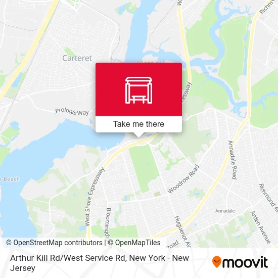 Arthur Kill Rd/West Service Rd map