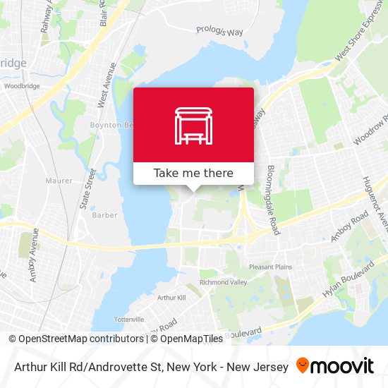 Arthur Kill Rd/Androvette St map